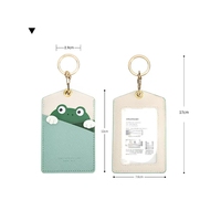 Porte-cartes élégant et durable en cuir PU imprimé sérigraphié pour cartes de transport et bancaires, motif animal, unisexe