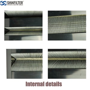 V-ngân Hàng Hepa H13 Bộ lọc không khí than hoạt tính pleat túi lọc Công nghiệp sử dụng sợi nhỏ phương tiện truyền thông HVAC Hệ thống điều kiện mới - Product Image 2