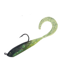 Umpan pancing shad RFCM dengan kait umpan pancing kustom pabrikan umpan ikan plastik lunak