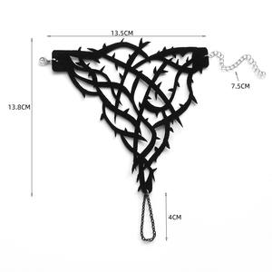 Gargantilla <span class=keywords><strong>de</strong></span> <span class=keywords><strong>Reina</strong></span> gótica <span class=keywords><strong>de</strong></span> espina negra para mujer, accesorios <span class=keywords><strong>de</strong></span> Cosplay con diseño transfronterizo, joyería para fiesta <span class=keywords><strong>de</strong></span> Carnaval - Product Image 3