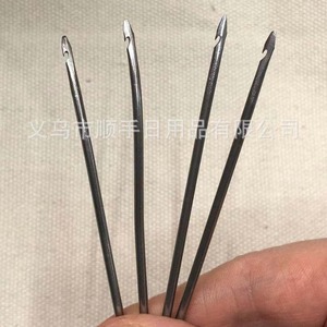 Aiguille à coudre en acier inoxydable, aiguille à coudre à la main pour la réparation de chaussures en cuir, avec pointe acérée et ouverture de l'œillet - Product Image 4