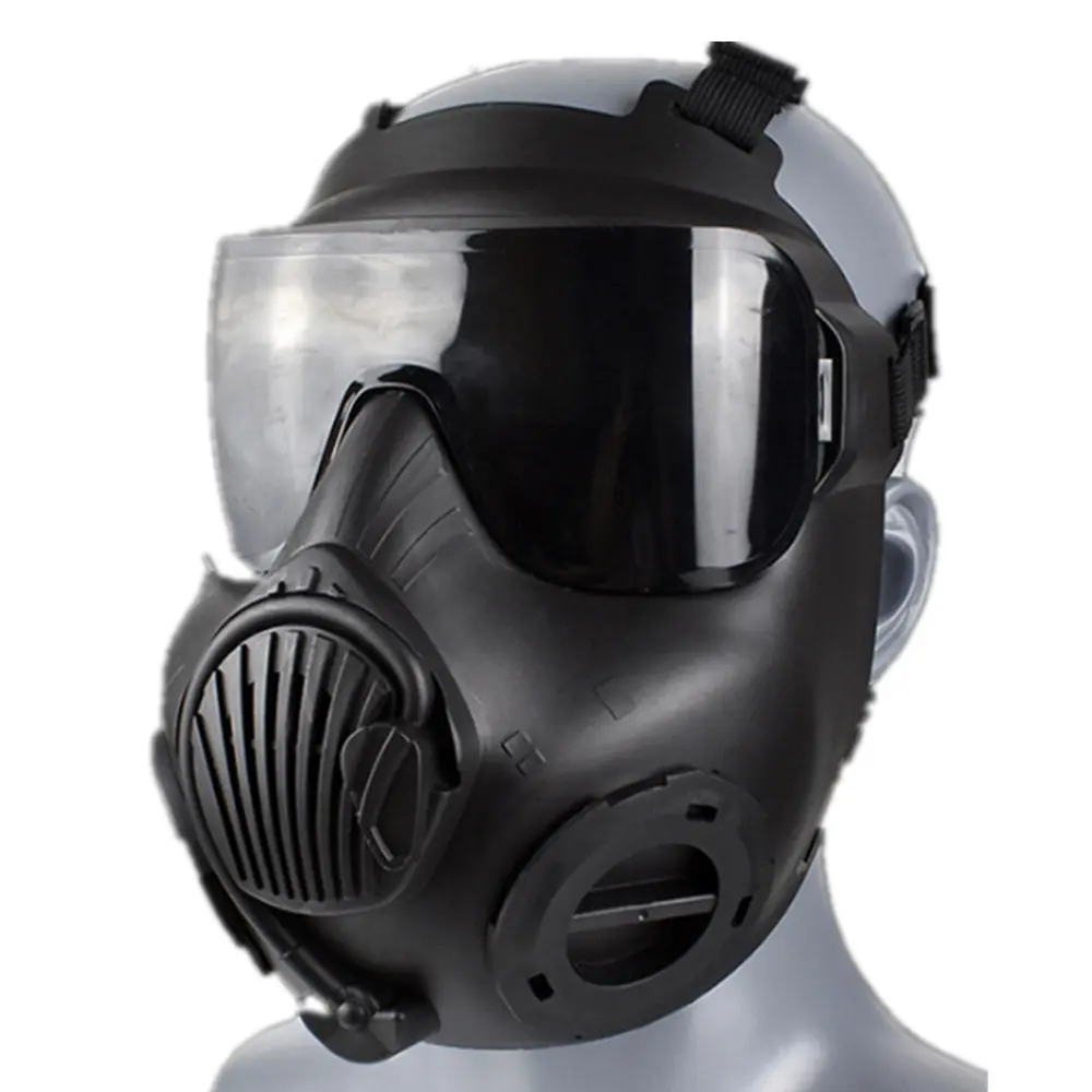 Máscara facial completa de gás tático, respiração, paintball cs, equipamento de campo, proteção para cosplay, halloween