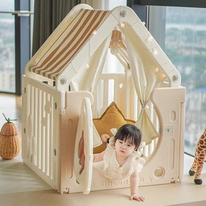 Parque <span class=keywords><strong>de</strong></span> juegos <span class=keywords><strong>para</strong></span> bebés con tienda <span class=keywords><strong>de</strong></span> campaña, valla <span class=keywords><strong>de</strong></span> seguridad interior <span class=keywords><strong>para</strong></span> niños pequeños con puerta <span class=keywords><strong>de</strong></span> oso adorable, gran espacio <span class=keywords><strong>para</strong></span> que el bebé gatee - Product Image 1