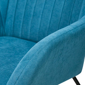 Modern Soft Fabric Rocking <b>Chair</b> Striped Design Cabriole Legs High Weight Capacity Living Room Bedroom Hotel Accent <b>Chair</b> - Product Image 4