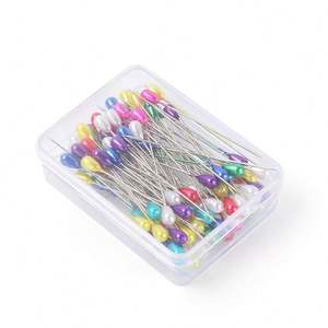 Fabricant vente en gros ensemble de couleurs mélangées tête ronde perle diamant en forme de poire aiguille à coudre fixe - Product Image 1
