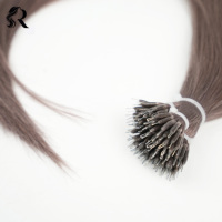 Extensiones de Cabello Virgen Chino de 18-24 Pulgadas, con Punta de Anillo de Queratina Nano, 100% Cabello Humano, Decolorado