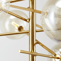 Nordique Simple 4/6/8 lumières G9 ampoule luxe cristal boule de verre lustre suspension pour chevet chambre salon