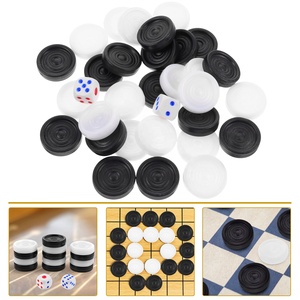 Đen trắng bảng trò chơi miếng nhựa backgammon trò chơi miếng nhựa cứng backgammon cờ - Product Image 6