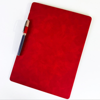 Vente en gros de fournitures de bureau logo personnalisé bouton magnétique A4 en cuir PU dossier de présentation Clip Documents dossier magnétique Menu Pad