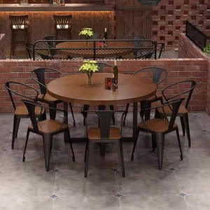 Juego de Comedor Clásico de <span class=keywords><strong>Metal</strong></span> para Restaurante y Cafetería, Conjunto de Mesa y Sillas para Comedor, Juego de Café - Product Image 4