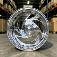 Jantes en aluminium forgé sur mesure en 2 pièces, surface chromée polie, jantes à rayons uniques pour voiture de tourisme