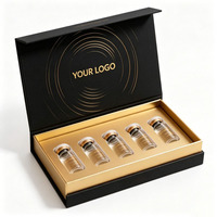 Boîte cadeau magnétique en carton de luxe réutilisable avec logo en relief et estampage à chaud, pour flacons de peptides, avec insert en EVA