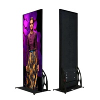 Ristorante al coperto pubblicizzare poster display a led p2 p2.5 hd led poster pubblicità segno specchio schermo a led