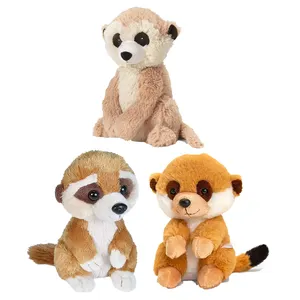 野生动物园动物毛绒动物猫鼬毛绒玩具儿童生日礼物定制设计可行