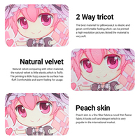 Housse de coussin Dakimakura Anime personnalisée, douce, en tricot 2 voies, pour la décoration de chambre d'Otaku