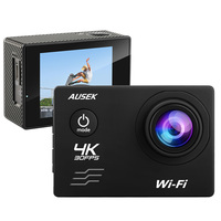 Ultra Hd 4K eylem kamera su geçirmez 2.0 inç ekran spor Vlog 12 siyah saplı fırça Ausek Pro Oek eylem kamera ile Wifi avcılık