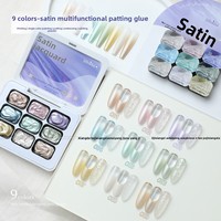 Gel de stamping style influenceur à neuf grilles, non toxique, logo personnalisé, sans rinçage, imperméable, séchable, mélangeable, texture peinture à l'huile, satiné