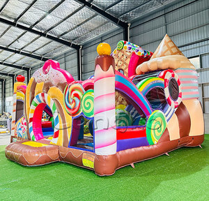 Vendita calda di qualità di gelato di forma gonfiabile gonfiabile Combo castello di salto dolce caramella parco giochi gonfiabile per i bambini - Product Image 2