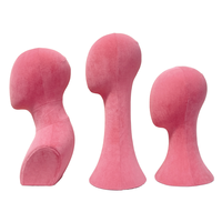 DELIANG haut de gamme velours tête Mannequin mousse buste robe forme présentoir pour cheveux chapeau écharpe dans le magasin de détail Boutique utilisation