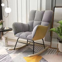 Meubles de salon prix de gros nordique moderne luxe loisirs doux chaise berçante pour adultes avec repose-pieds