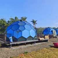 Nouvelle Tente Dôme de Luxe Personnalisée pour l'Extérieur, la Maison et l'Hôtel 2024 - Tente Dôme Géodésique de Glamping avec Couverture en PVC et Verre Imperméable