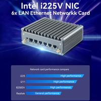 Mini PC industriel 6 ports LAN 2.5G Intel I225V NIC, routeur pare-feu Pfsense, passerelle, Core I3 I5 I7 1165G7, RS232, RS485, GPIO