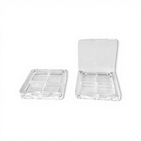 Vollständig Transparente Quadratische Vierfarbige Lidschattenbox DIY Vierfach-Lippenstift- und Lidschatten-Nachfüllbox Tragbare Leere Probenbox