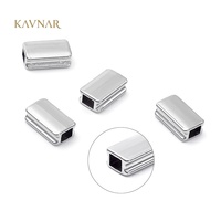 Perles entretoises rectangulaires en acier inoxydable KAVNAR pour accessoires de bijoux DIY