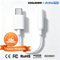 Adaptateur audio Fil TPE Câble adaptateur de prise casque 3.5mm Adaptateur de casque numérique pour téléphone portable Adaptateur de casque Type-c