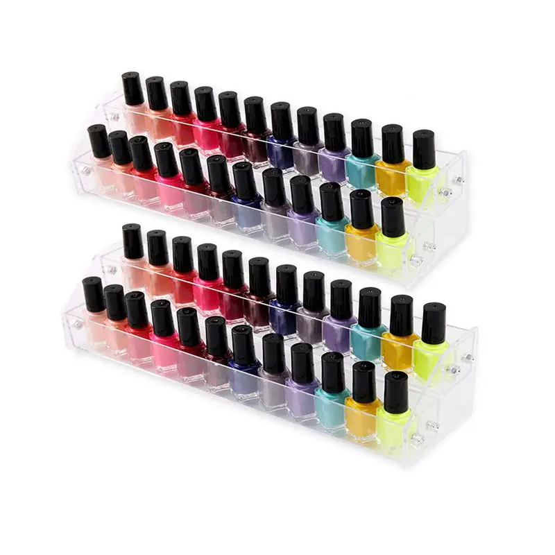 Multi-layer plastic stand nail shop cosmetic display stand Transparent acrylic nail polish display stand