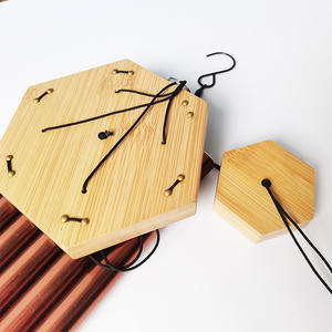 Campanas de viento hexagonales de bambú de diseño Popular, tubos de cobre, decoración interior y exterior, sonido relajante para patio y jardín - Product Image 4