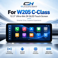 Pour Mercedes Classe C W205 GLC NTG4.0 2007-2018 Écran Android 15 ultra-fin 10,25 pouces CarPlay GPS Plug & Play WiFi