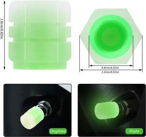 Bouchons de Valve de Pneu, Capuchons de Valve d'Air Luminescents Couvercles Accessoires pour Voiture, Camion, Moto, Vélo avec Logo Personnalisé - Product Image 6