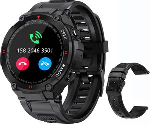 Đồng hồ thông minh cho nam giới ngoài trời không thấm nước chiến thuật smartwatch bluetooth cuộc gọi loa đồng hồ Tương thích với <span class=keywords><strong>iPhone</strong></span> Samsung - Product Image 1