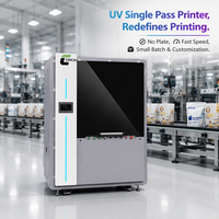 Peralatan Cetak Digital Inkjet UV Tanpa Biaya Plat Nomor, Printer Single Pass Terlaris Peringkat Teratas untuk Tas Non-Woven dan Eco Tote