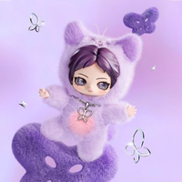 Nouvelle série complète 2026 authentique POP MART Aespa Fluffy Club – Boîte de 4 modèles non répétitifs – Porte-clés en peluche rembourré en coton PP
