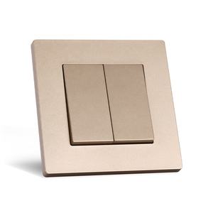 Elektrik kare tipi 86*86mm 2 Gang 1 yollu 2 yollu duvar ışık anahtarı ile gri altın gümüş renk PC paneli 10A 220-250V - Product Image 6