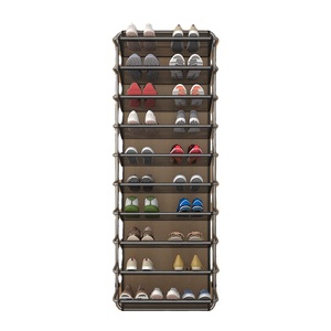Hàng Mới Về Giá Để Giày Đen Treo Cửa 10 Tầng Giá Xếp Giày Bằng Sắt Đơn Giản - Product Image 1