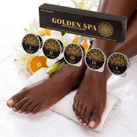 Kit de pédicure doré, ensemble de manucure, SPA pour les pieds, soin des pieds 5 en 1, soin des ongles, kit de luxe professionnel pour salon de beauté