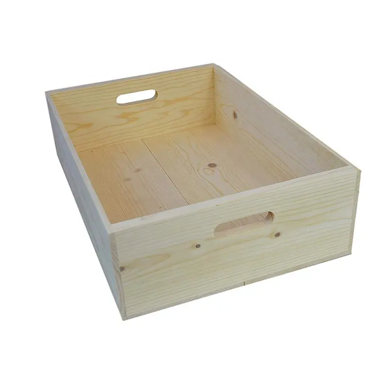 Caja de madera personalizada con mango, alta calidad, hecha a mano