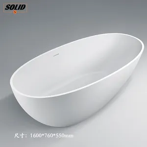 Sıcak satış akrilik katı yüzey küvet reçine taş duş küvet modern beyaz banyo spa küvet