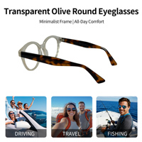 Nuevas Monturas de Gafas Ópticas Redondas SHIAN SAO10 con Logotipo Personalizado para Lentes de Lectura-PC Unisex