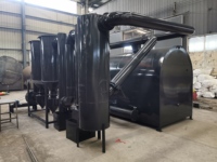 Four à biochar à flux d'air horizontal pour bois dur, coques de noix de coco et bambou, pour la production de charbon de bois pour barbecue