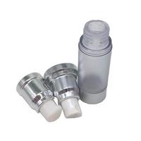 Diffuseur argent mat de haute qualité pour flacon de crème sans air en plastique de 100 ml avec bouchon à vis, soin de la peau cosmétique, sérum