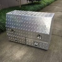 Boîte à outils en aluminium de 1200 mm pour camionnette avec tiroirs, coffre de rangement robuste pour extérieur, pour pick-up, Ute, remorque