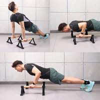 Barres de musculation parallèles en bois pour exercices de gymnastique et pompes