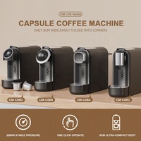 Machine à café à capsules ultra-plate 20 bars, avec bac à capsules amovible et plateau anti-goutte, 3 tailles de tasses pour la maison et les voyages