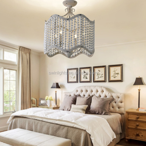 Thiết kế mới Cổ Trắng hạt gỗ và đèn trần pha lê sản xuất tại Trung Quốc - Product Image 3