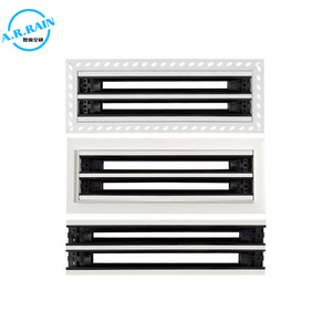 Diffuseur d'air linéaire à fentes, <span class=keywords><strong>grille</strong></span> <span class=keywords><strong>de</strong></span> <span class=keywords><strong>ventilation</strong></span> noire et blanche - Product Image 5