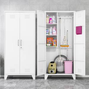 Meuble de rangement pour balcon Iyanen Enon, armoire à outils QJG DMG à une ou deux portes sur pieds, organisateur de nettoyage domestique - Product Image 2